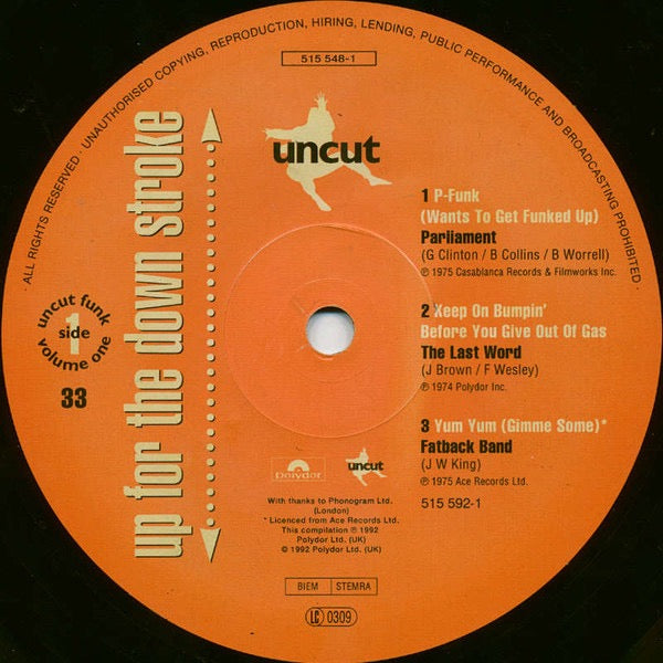 Image of Label Cover of 2xLP - VG/VG - VARIOUS, Up For The Down Stroke (Polydor; 515 548-1, UK 1992), ,  - 3316287C