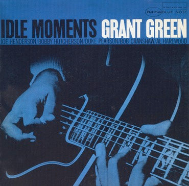 Image of Front Cover of LP - NEW/NEW - GRANT GREEN, Idle Moments (Blue Note; 3579910, UK 2021 Reissue, 180 Gram Vinyl), , Time and troubles seem to melt away during the fifteen enrapturing minutes of  Idle Moments,  the opening track of Grant Green s sublime 1963 album of the same name. As the piece unhurriedly unfurls all the unique colours of the ensemble present themselves with Green s soulful guitar joined by Duke Pearson s elegant piano, Bobby Hutcherson s crystalline vibraphone, Bob Cranshaw s reassur