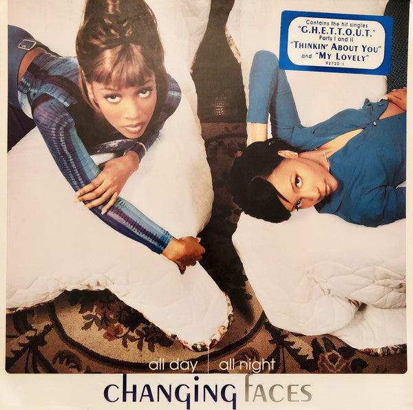 Image of Front Cover of 2xLP - VG/G+ - CHANGING FACES, All Day, All Night (Big Beat  ; 92720-1, US 1997, No Insert), Light marks only. Hype stickered sleeve.,  - 3816246C