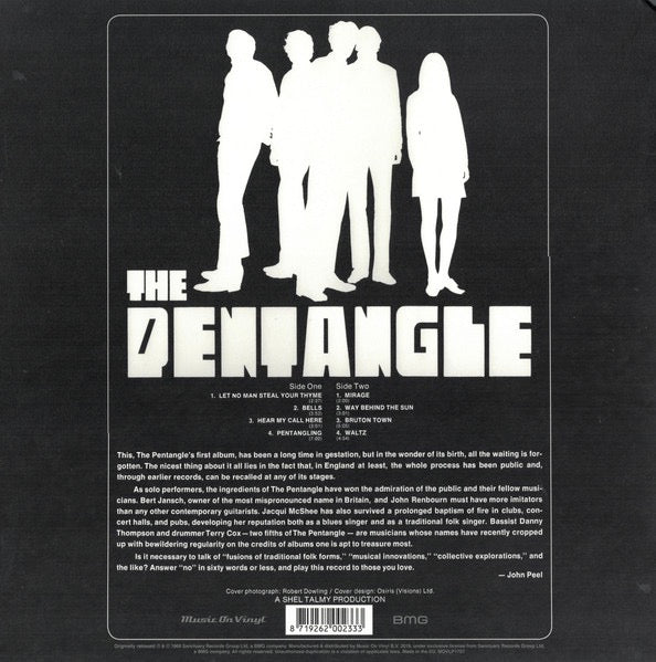 Image of Back Cover of 0134122E: LP - THE PENTANGLE, The Pentangle (Music On Vinyl; MOVLP1757, Europe 2016 Reissue, 180 Gram Audiophile Pressing)   NEW/NEW