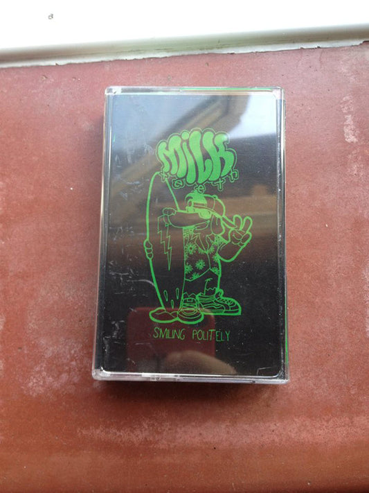 Image of Front Cover of 3331402E: Cassette - MILK TEETH, Smiling Politely (Ritual Tapes ; RTL005, US 2014, Insert) Green tape shell edition  EX/VG+