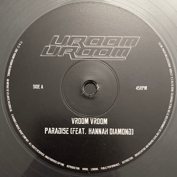 Image of Label Cover of 12" EP - VG+/VG+ - CHARLI XCX, Vroom Vroom EP (Vroom Vroom Recordings; 0190295971700, USA & Europe 2020, Picture Sleeve, Clear Vinyl. RSD 2020), ,  - 3316045C