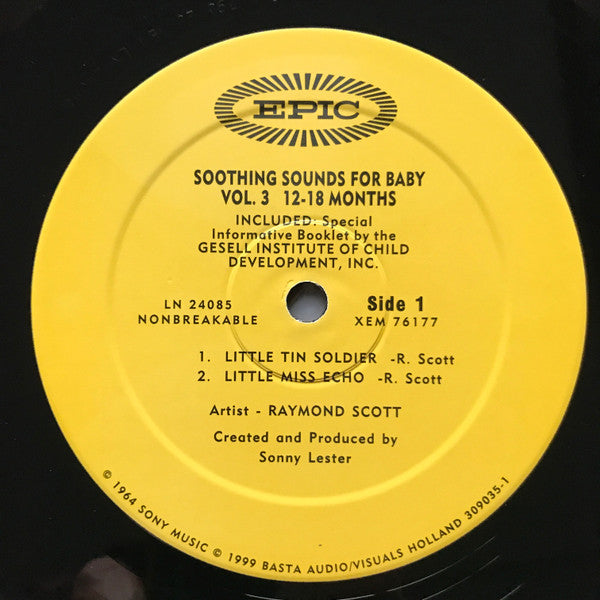 Image of Label Cover of LP - VG+/VG+ - RAYMOND SCOTT, Soothing Sounds For Baby Volume III (12-18 Months) (Basta ; 30-9035-1, Netherlands 1999 Reissue, Missing the booklet), ,  - 1026189E