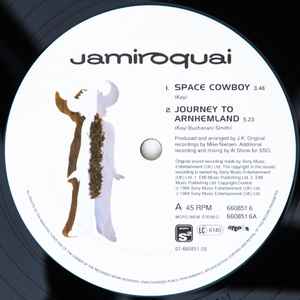 Image of Label Cover of 12" - VG+/VG+ - JAMIROQUAI, Space Cowboy (Sony Soho Square ; 660851 6, Europe 1994, Textured Sleeve), ,  - 3846350S
