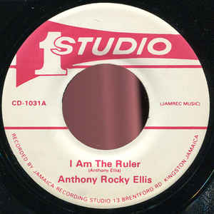 Image of Front Cover of 7" - /VG - ANTHONY ROCKY ELLIS, I Am The Ruler (Studio One ; CD-1031, Jamaica 1979), Light marks. WOL.,  - 3826300E