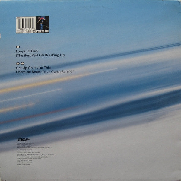 Image of Back Cover of 12" EP - VG/VG - THE CHEMICAL BROTHERS, Loops Of Fury (Freestyle Dust ; CHEMST3, UK 1996, Picture Sleeve, Stickered Sleeve, Limited Edition), Strong VG - a few hairlines, edge wear, sticker mark,  - 2246099S