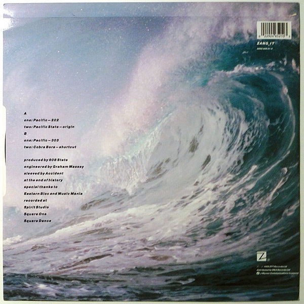 Image of Back Cover of 12" - VG/VG+ - 808 STATE, Pacific (ZTT ; ZANG 1T, UK 1989, Picture Sleeve, MT Plating), ,  - 2716060C