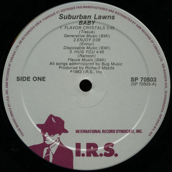 Image of Label Cover of 4925463E: 12" EP - SUBURBAN LAWNS, Baby (I.R.S. Records ; SP 70503, Canada 1983, Picture Sleeve) Very Strong VG+  VG+/VG+