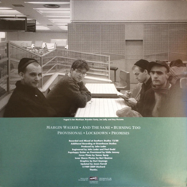 Image of Back Cover of 4824226E: 12" EP - FUGAZI, Margin Walker (Dischord Records ; DISCHORD 35, US 2009 Reissue, Inner)   VG+/EX