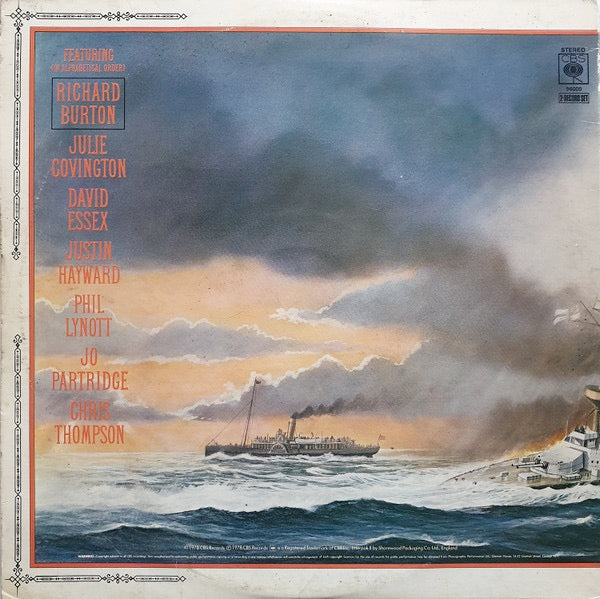 Image of Back Cover of 4944083S: 2xLP - JEFF WAYNE, Jeff Wayne's Musical Version Of The War Of The Worlds (CBS; CBS 96000, UK 1978, Gatefold, Booklet, No Track Durations On Labels. Seperate booklet.)   VG+/VG