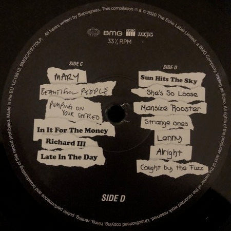 Image of Label Cover of 2xLP - EX/VG+ - SUPERGRASS, The Strange Ones 1994-2008 (BMG ; BMGCAT377DLP, Europe 2020, Gatefold, 2 Inners & Booket), ,  - 4326437E