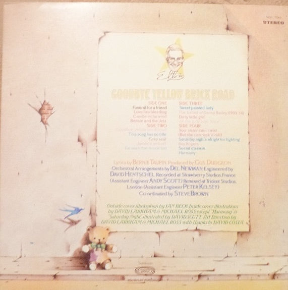 Image of Back Cover of 2xLP - VG/VG - ELTON JOHN, Goodbye Yellow Brick Road (DJM Records ; MM 77.001, Portugal 1980 Reissue, Triple Gatefold), ,  - 3246015S