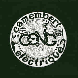 Image of Front Cover of 2544194S: LP - GONG, Camembert Electrique (Virgin B&W Drawing; VC 502, UK 1974 Reissue, No Booklet) Edge and Ring Wear  VG/VG