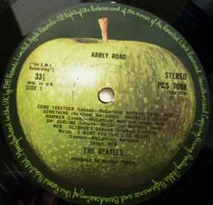 Image of Label Cover of LP - VG+/VG+ - THE BEATLES, Abbey Road (Apple Records ; PCS 7088, UK 1984 Reissue), ,  - 2516130C