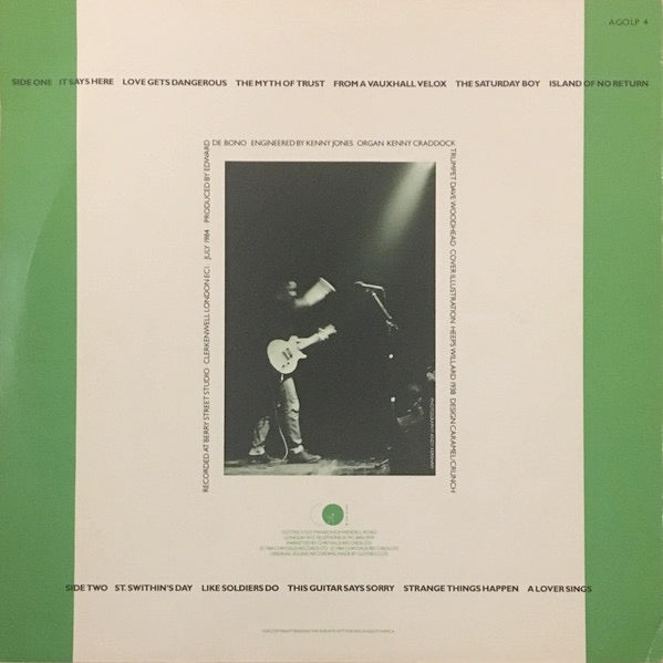 Image of Back Cover of LP - VG/VG - BILLY BRAGG, Brewing Up With Billy Bragg (Go! Discs ; AGOLP 4, UK 1984, PRS Pressing. "Giving The Green Light To The Young Lions" Label Text), Strong VG,  - 2116620C