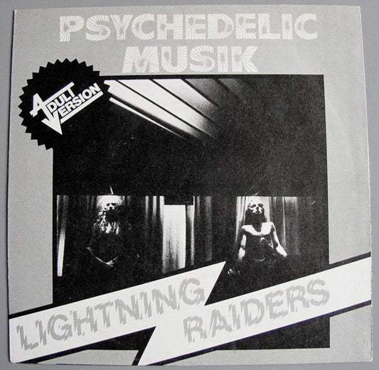 Image of Front Cover of 5025230E: 7" - LIGHTNING RAIDERS, Psychedelic Musik (Arista; ARIST 341, UK 1980, Picture Sleeve, Steve Jones And Paul Cook (Sex Pistols)) Strong VG+  VG+/VG+