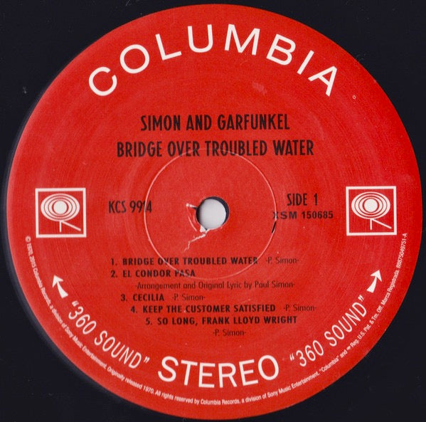 Image of Label Cover of LP - NEW/NEW - SIMON AND GARFUNKEL, Bridge Over Troubled Water (Columbia; 19075874981, Europe 2018 Reissue), ,  - 1036164E