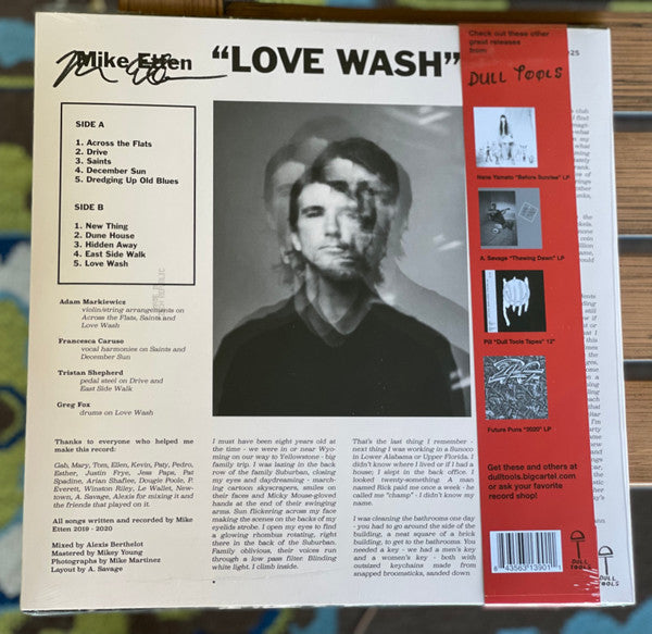 Image of Back Cover of 3951324S: LP - MIKE ETTEN, Love Wash (Dull Tools; 843563139011, Europe 2021, Inner)   NEW/NEW