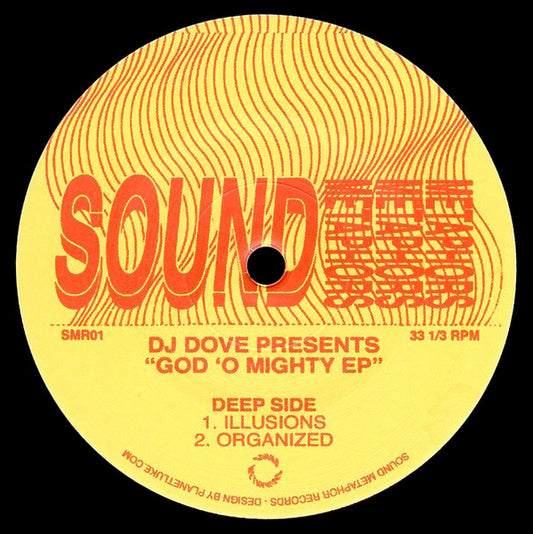 Image of Front Cover of 12" - /VG - DJ DOVE, God 'O Mighty EP (Sound Metaphors Records ; SMR01, Germany 2016 Reissue, Plain Sleeve), light marks only,  - 2246055S