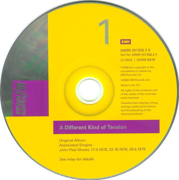 Image of Label Cover of 2xCD - VG+/VG+ - BUZZCOCKS, A Different Kind Of Tension (EMI ; 50999 207348 2 4, Europe 2008 Reissue, Trifold Digipak, Booklet), ,  - 3816203C