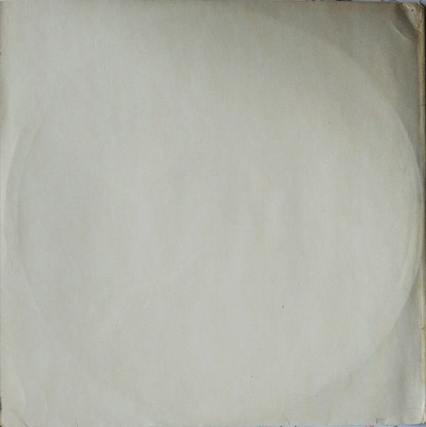 Image of Back Cover of 2xLP - VG/G+ - THE BEATLES, The Beatles (Apple Records; PCS 7067/8, UK 1974 Reissue, Embossed, Laminated Gatefold - Side Opening Unnumbered Sleeve, Poster & 4 Cards, Stereo, French, Pathe Marconi Contract Pressing), Light marks and hairlines to discs, Nothing major, Sleeve mostly clean & intact with some ring wear, With prints and a worn poster that has some tears and tape,  - 2616111C