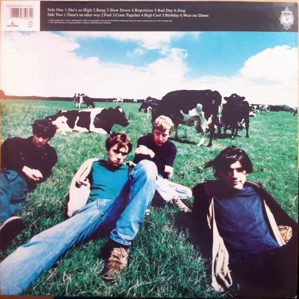 Image of Back Cover of LP - VG/G - BLUR, Leisure (Food; FOODLP 6, UK 1991, Inner), Light marks only.,  - 2816218C