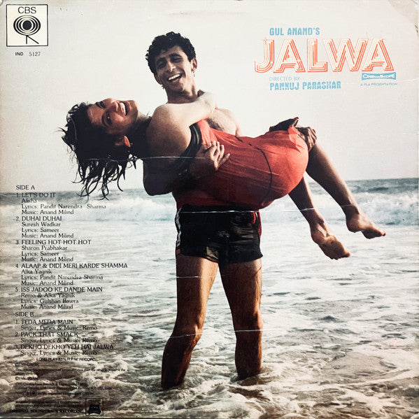 Image of Back Cover of 4523034E: LP - ANAND MILIND, REMO FERNANDES, Jalwa (CBS ; IND 5127, India 1987, Laminated Sleeve) Strong VG very light marks from storage and hairlines only - plays well. Cover has creases to laminate.  VG/VG