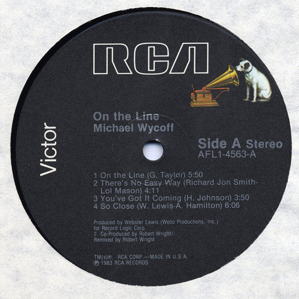 Image of Label Cover of LP - VG+/VG - MICHAEL WYCOFF, On The Line (RCA Victor; AFL1-4563, US 1983), ,  - 3326132E