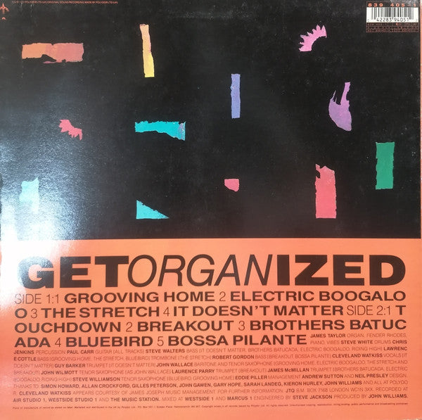 Image of Back Cover of LP - VG+/VG+ - THE JAMES TAYLOR QUARTET, Get Organized (Polydor ; 839 405-1, UK 1989), ,  - 2246214S
