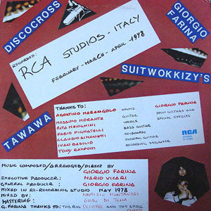 Image of Back Cover of LP - VG/VG - GIORGIO FARINA, Discocross (Not On Label; DISCO001T, Italy 2007 Reissue, Unofficial Release), Edge Wear, A Farina's Suite 14:57B1 Tawawa's 5:52B2 Suite Slide Return 10:05 - 1646211S