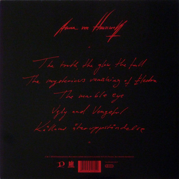 Image of Back Cover of LP - VG+/VG+ - ANNA VON HAUSSWOLFF, Dead Magic (City Slang ; SLANG50139LP, Europe 2018, Inner, 140 Gram Vinyl), ,  - 3846023S