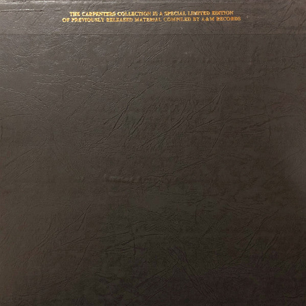 Image of Back Cover of 3xLP - VG/VG+ - THE CARPENTERS, The Carpenters Collection (A&M Records ; CARP 1000, UK 1973, Textured Box Set, 3 Inners + Booklet), ,  - 3026109E