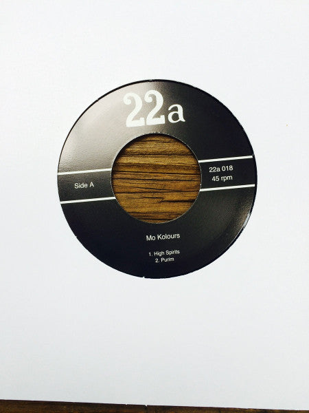 Image of Label Cover of 7" - VG+/EX - MO KOLOURS, Axum EP (22a; 22a 018, UK 2017, Single Sheet Sleeve, Limited to 300 copies with original insert designed by Mo Kolours.), , A1 - High SpiritsA2 - PurimB1 - AxumB2 - Kick Pattern - 1426115E