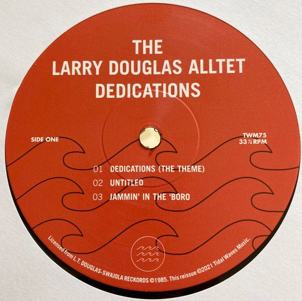 Image of Label of 3953126S: LP - THE LARRY DOUGLAS ALLTET, Dedications (Tidal Waves Music; TWM75, UK 2021, Ltd Ed. of 500, Black Vinyl)   NEW/NEW