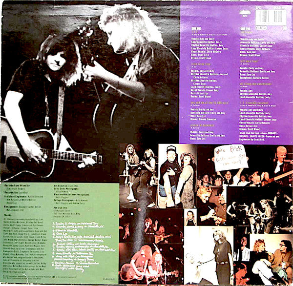 Image of Back Cover of 4115144C: LP - INDIGO GIRLS, Live: Back On The Bus, Y'All (Epic ; 468415 1, Europe 1991) Nice copy  VG+/VG+