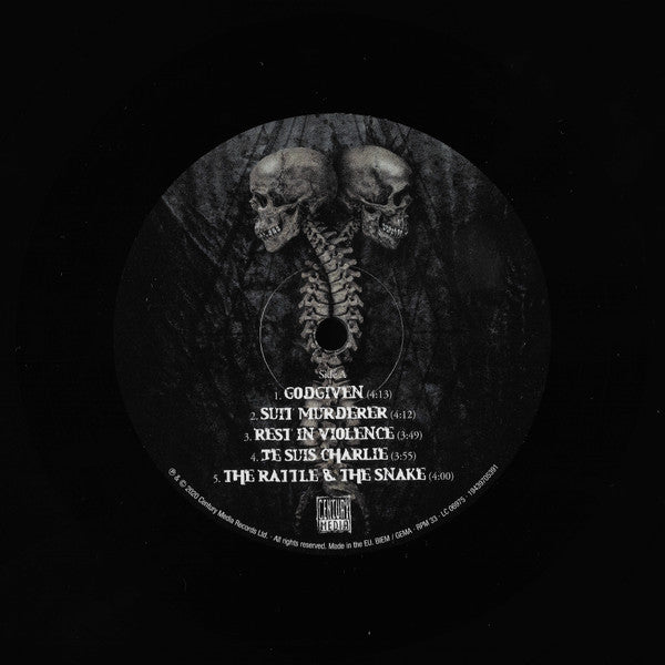 Image of Label Cover of 0646004S: LP - BONDED, Rest In Violence (Century Media ; 19439705391, Germany 2020, Insert & Black Inner, Members of Sodom & Assassin. 180 Gram Vinyl.) Still in hype stickered shrinkwrap.  VG+/VG+