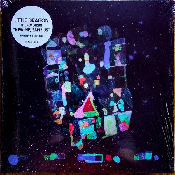 Image of Front Cover of LP - VG+/G+ - LITTLE DRAGON, New Me, Same Us (Ninja Tune ; ZEN263, Europe 2020, Embossed Gatefold Sleeve, Insert), Light streaky marks to disc. Sleeve  still in stickered shrink!,  - 3116246C