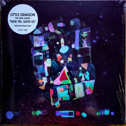 Image of Front Cover of LP - VG+/G+ - LITTLE DRAGON, New Me, Same Us (Ninja Tune ; ZEN263, Europe 2020, Embossed Gatefold Sleeve, Insert), Light streaky marks to disc. Sleeve  still in stickered shrink!,  - 3116246C