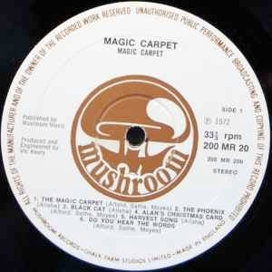 Image of Label Cover of LP - VG+/VG+ - MAGIC CARPET, Magic Carpet (Mushroom; 200 MR 20, UK 1972, Original Plain Inner Signed By Alisha Sufit), Slightly dished but plays through fine.,  - 2716227C