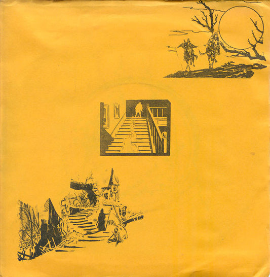 Image of Front Cover of 2824188E: 7" - WEIRD STRINGS, Oscar Automobile / Ancient & Square (Velvet Moon Records ; VM1, UK 1979, Photocopied Fold Over Sleeve) Strong VG+, Sleeve Creased, Edge And Ring Wear  G+/VG+