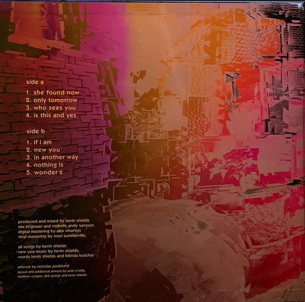 Image of Back Cover of LP - VG+/VG+ - MY BLOODY VALENTINE, m b v (Domino  ; REWIGLP160X,   2021 Reissue, Gatefold tip-on jacket and board-mounted sleeve, Inner, 5 Prints, Deluxe Edition), ,  - 4346068S