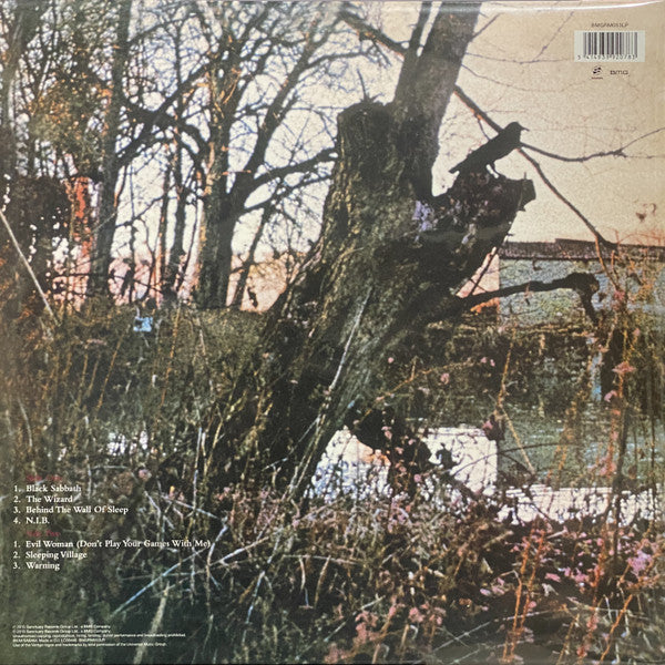 Image of Back Cover of 3235012E: LP - BLACK SABBATH, Black Sabbath (Sanctuary ; BMGRM053LP, UK 2020 Reissue, Gatefold, 50th Anniversary.)   NEW/NEW