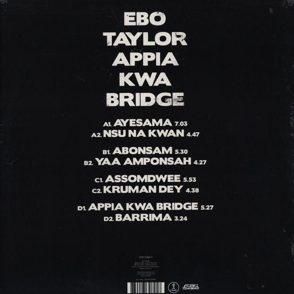 Image of Back Cover of 4645205S: 2xLP - EBO TAYLOR, Appia Kwa Bridge (Strut; STRUT89LP, UK 2012, Gatefold) Still In Opened Shrinkwrap  VG/VG+