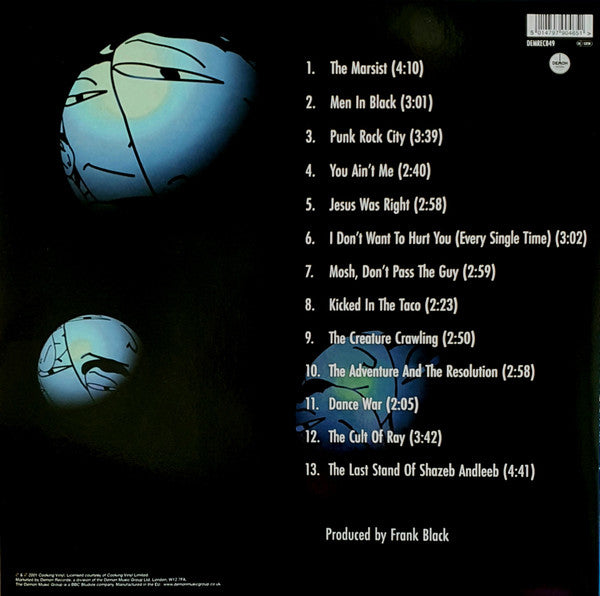 Image of Back Cover of 0433170E: LP - FRANK BLACK, The Cult Of Ray (Demon Records ; DEMREC849, Europe 2021, Inner, Blue Vinyl)   NEW/NEW