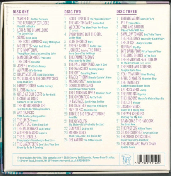 Image of Back Cover of 3xCD - VG+/VG+ - VARIOUS, The Sun Shines Here (The Roots Of Indie-Pop 1980-1984) (Cherry Red ; CRCDBOX114, UK 2021, Box Set, Booklet), ,  - E
