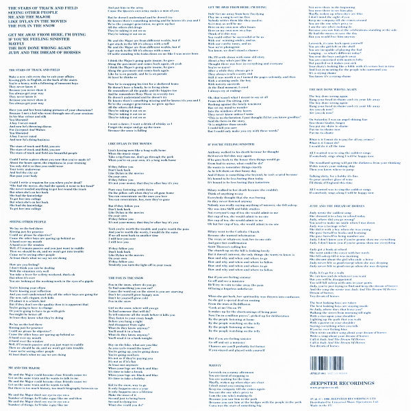 Image of Back Cover of LP - NEW/NEW - BELLE AND SEBASTIAN, If You're Feeling Sinister (Jeepster Recordings ; JPRLP001, UK & Europe 2018 Reissue, Gatefold), , Led by Stuart Murdoch, Belle and Sebastian offer up a largely acoustic folk-pop sound with deep roots in the '60s. Their guitar-and-piano arrangements are often filled out by luxurious trumpets and strings, but the clever, sardonic lyrics keep things from ever getting too mushy. The bright, irresistible pop melodies stand in sharp contrast to decidedly