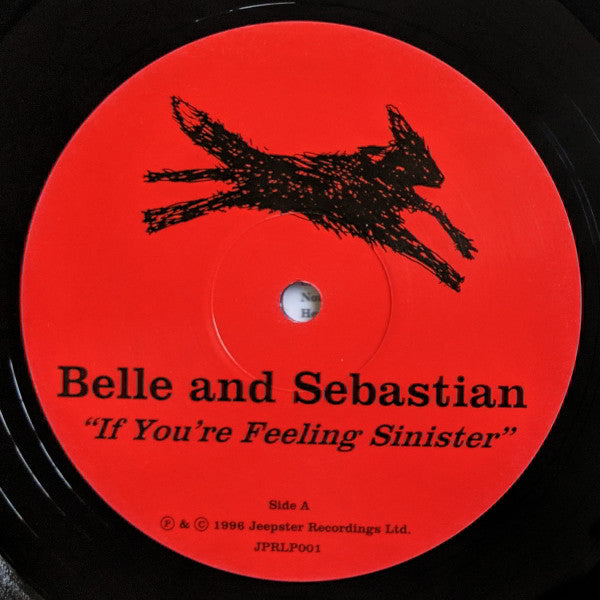Image of Label Cover of LP - NEW/NEW - BELLE AND SEBASTIAN, If You're Feeling Sinister (Jeepster Recordings ; JPRLP001, UK & Europe 2018 Reissue, Gatefold), , Led by Stuart Murdoch, Belle and Sebastian offer up a largely acoustic folk-pop sound with deep roots in the '60s. Their guitar-and-piano arrangements are often filled out by luxurious trumpets and strings, but the clever, sardonic lyrics keep things from ever getting too mushy. The bright, irresistible pop melodies stand in sharp contrast to decidedl