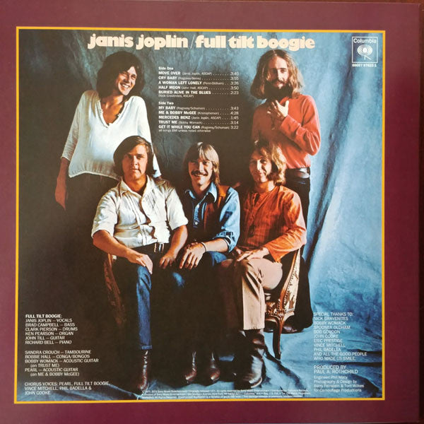 Image of Back Cover of LP - NEW/NEW - JANIS JOPLIN, Pearl (Columbia ; 88697978251, Europe 2020 Reissue), ,  - 1056177S