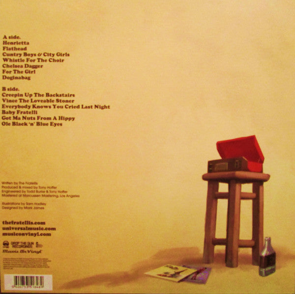 Image of Back Cover of LP - NEW/NEW - THE FRATELLIS, Costello Music (Music On Vinyl ; MOVLP1148, Europe 2014 Reissue, Insert), ,  - 0936115E