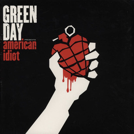 Image of Front Cover of 2xLP - NEW/NEW - GREEN DAY, American Idiot (Reprise Records ; 9362-48777-1, Europe 2019 Reissue, Gatefold), , For its first new set of music since 2000's 'Warning', Green Day tears up the blueprint and comes up with something unexpected: a punk rock concept album built around elaborate melodies, odd tempo changes, and a collection of songs that freely reference classic rock warhorses like the Beatles and Pink Floyd. 'She's a Rebel' and 'St Jimmy' might sound like vintage Green Day, b